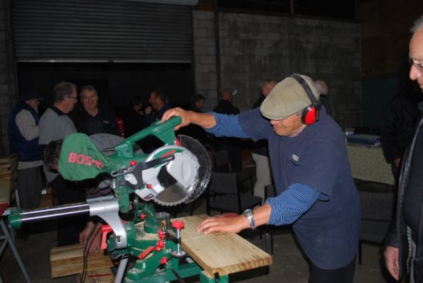 Whakatane West Rotary donated a saw to the local Menz Shed.