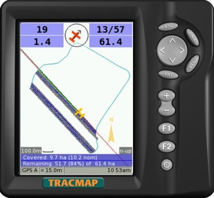 TracMap software showing a map