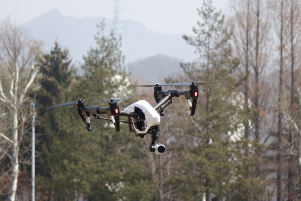 Drones can be used to detect plant health in forests. Image credit: Kwangmo (Wikimedia Commons).