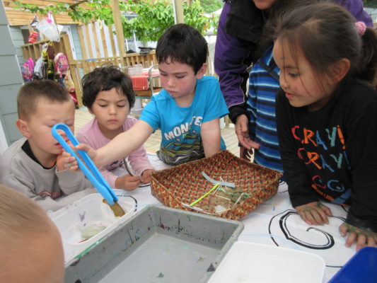 Big tweezers and tongs are used for picking up rubbish - and help develop fine motor skills.
