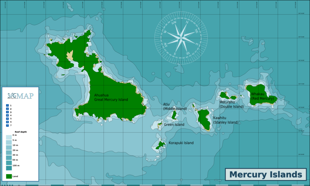 Map of Mercury Islands