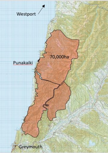 Map of an area covered by 1080 in 3 days. 70,000 hectares were covered.