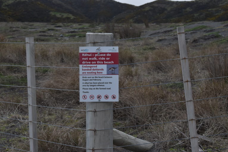 Rahui signage at the Lakes. Photo: MIRO.