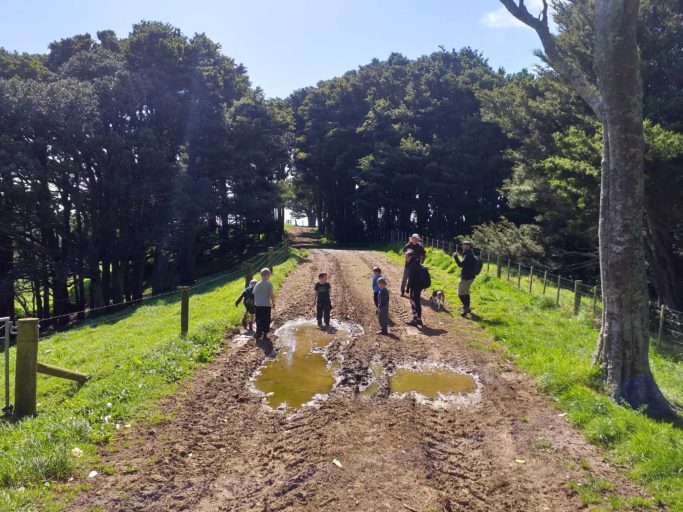 Carrying out five minute bird counts with Andrew Sinclair of Whakaupoko Landcare.