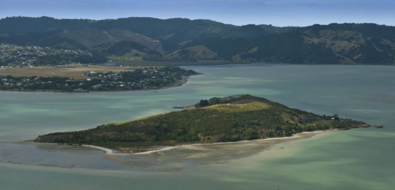 An aerial shot of Limestone Island