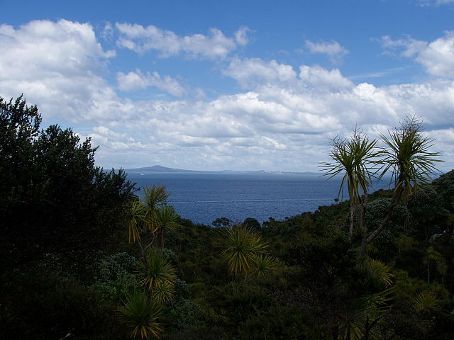 A view from Tiritiri Matangi towards the North Island of New Zealand