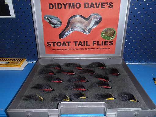 Image of Didymo Dave's stoat tail flies.