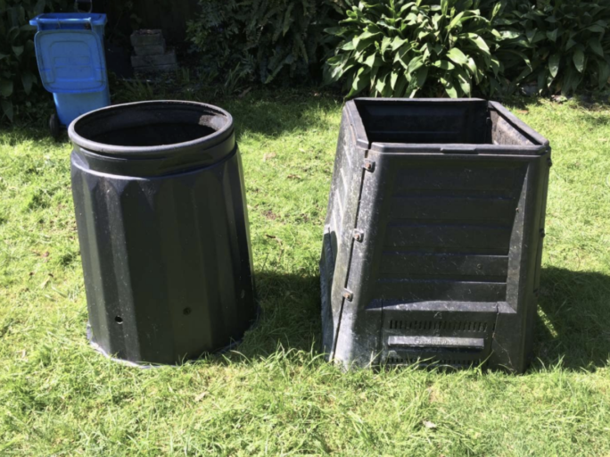 Square and round compost bins
