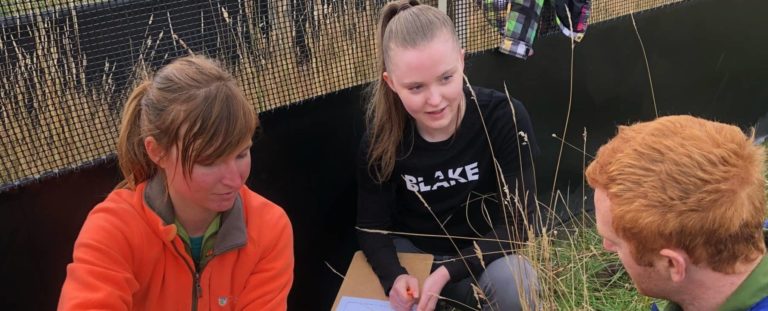 Elizabeth working with takahe