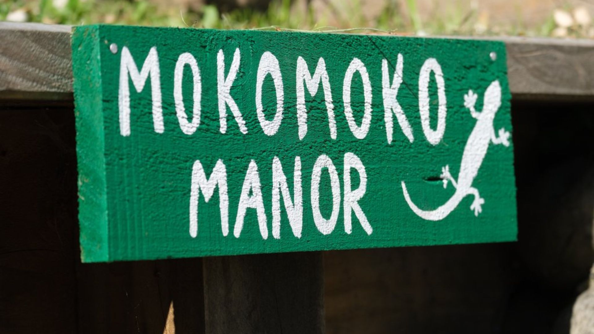"Mokomoko manor" Sign