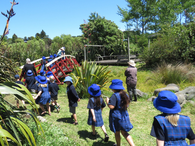 Students from St Joseph’s School – Waitara, one of our Predator Free Schools, explore nature