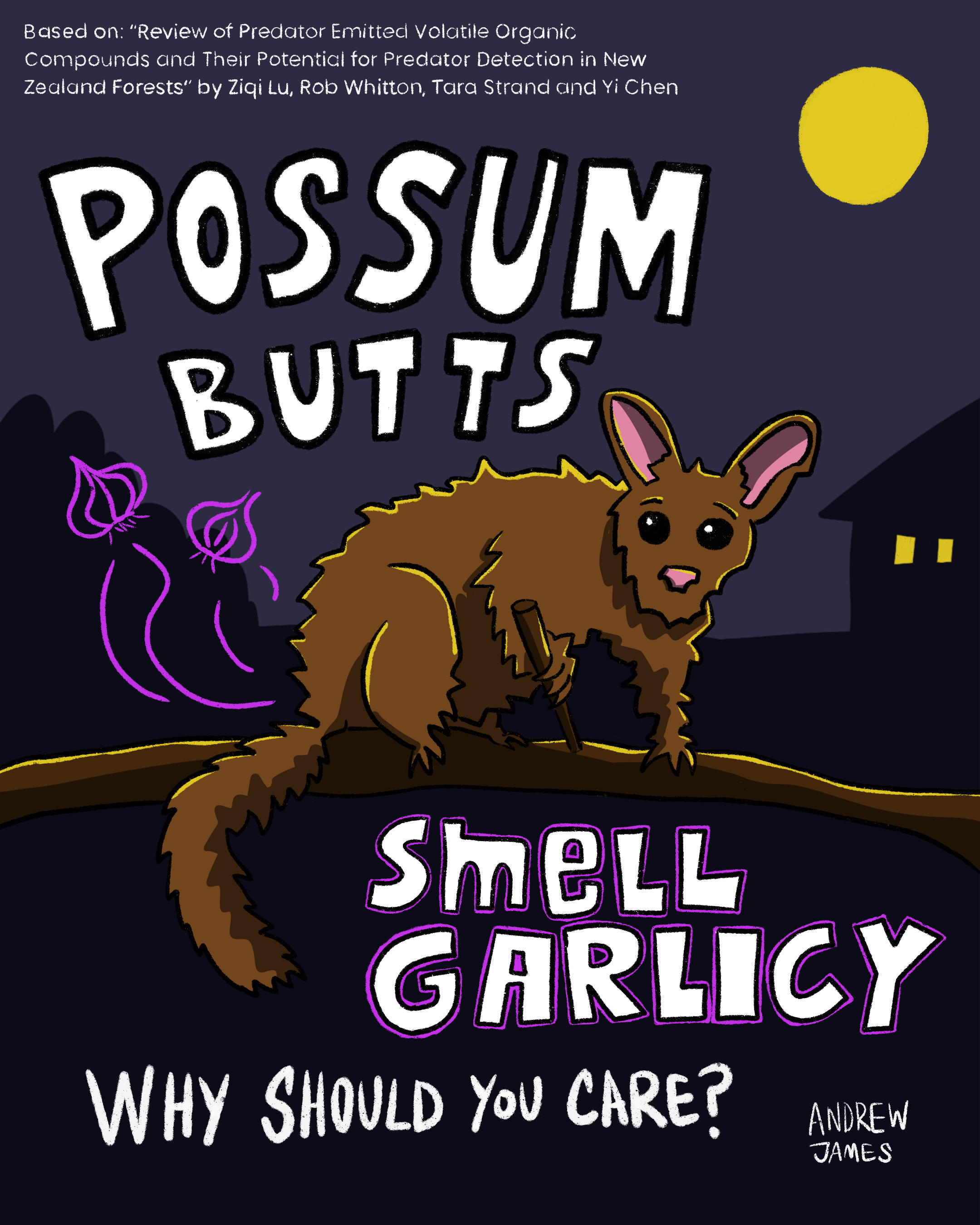 Possum butts smell garlicy. Why should you care?