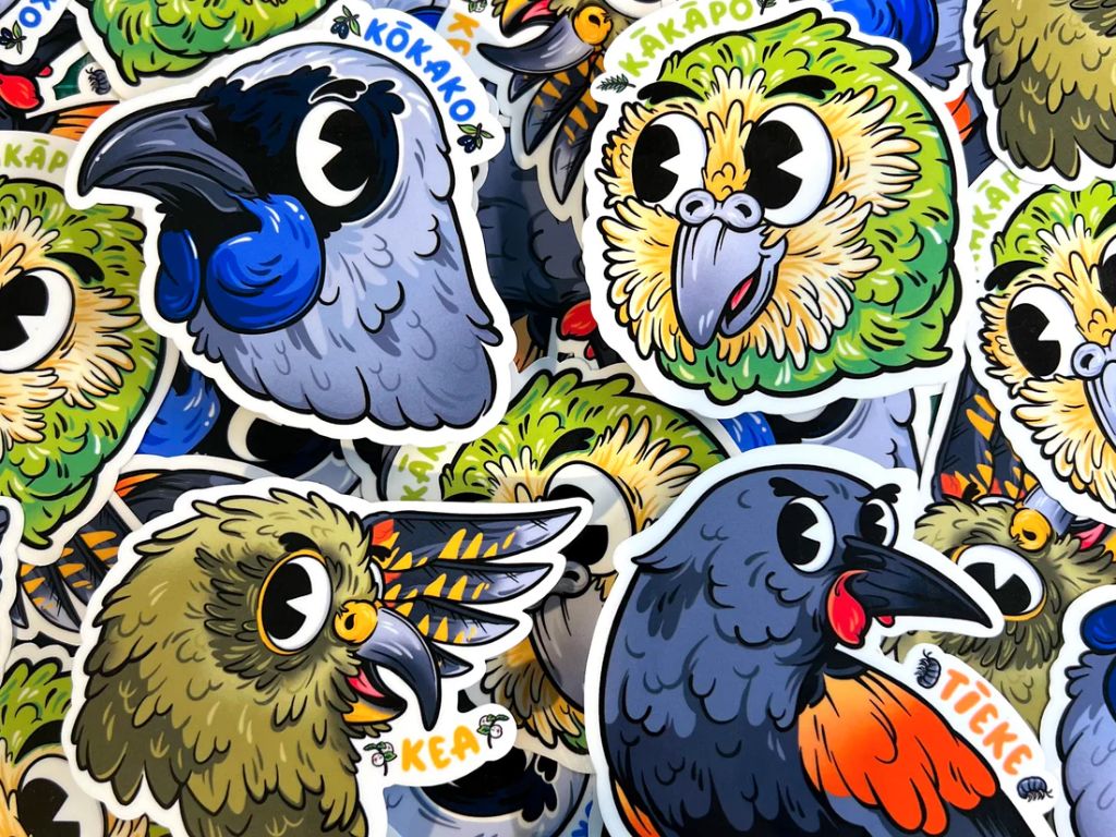 Native bird stickers