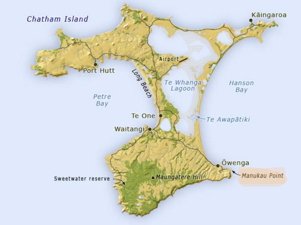 Map of Chatham Island