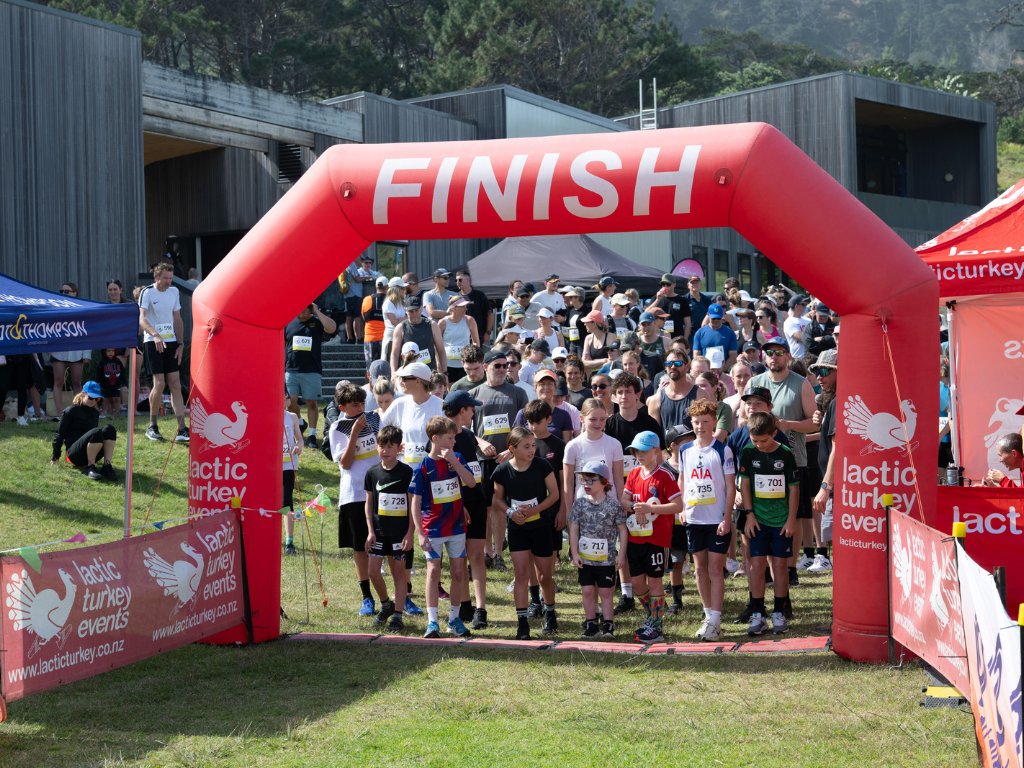 Runners at a finish line