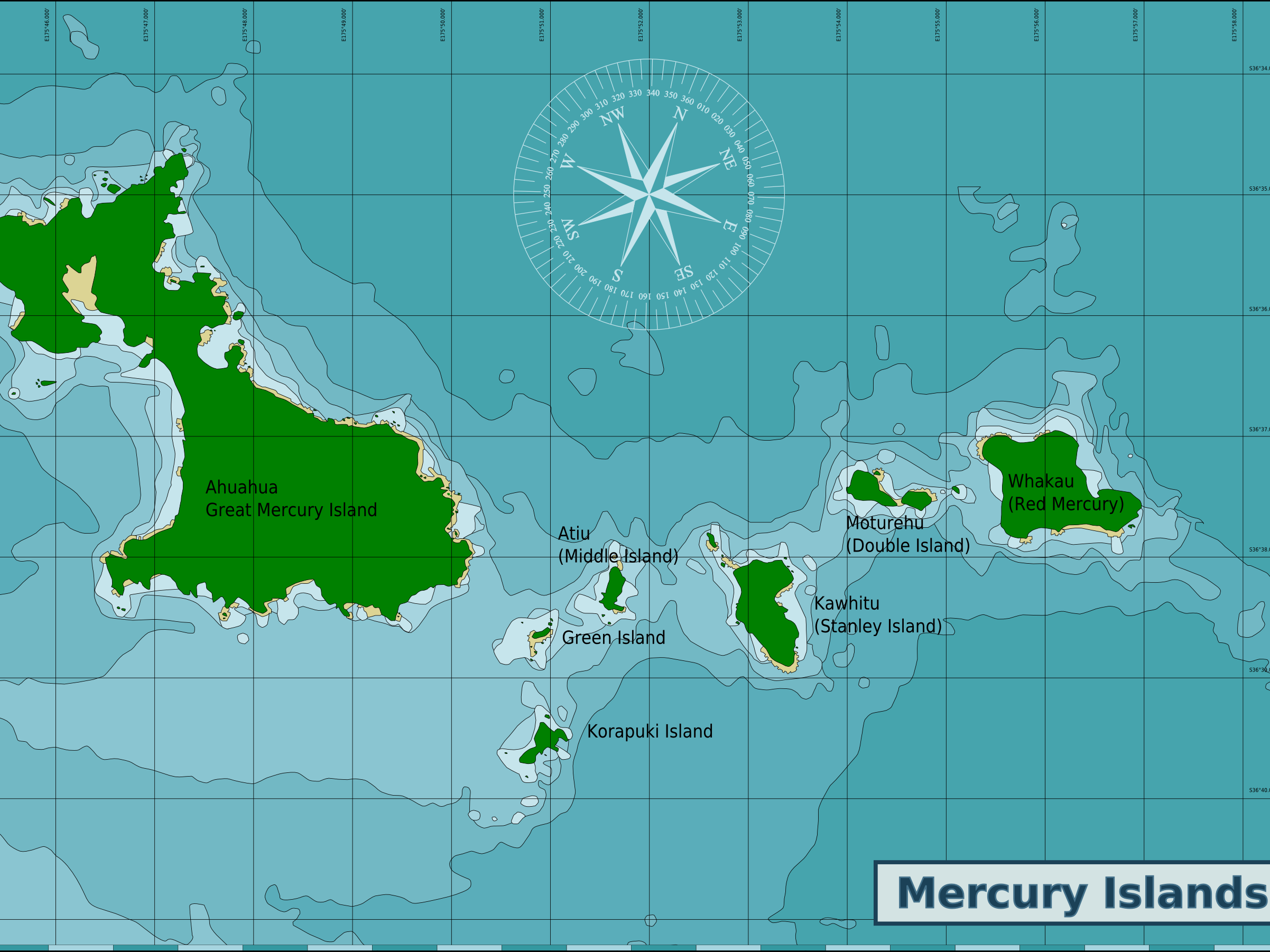 Map of Mercury Islands